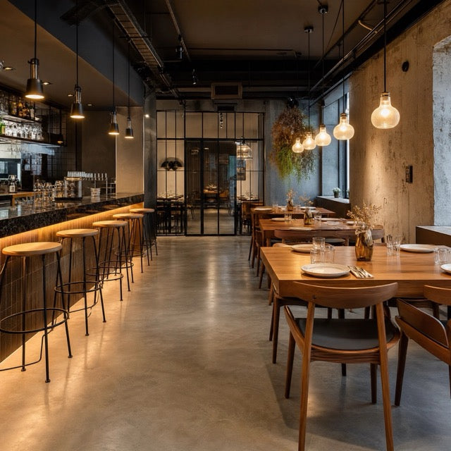 Restaurang i mikrocement